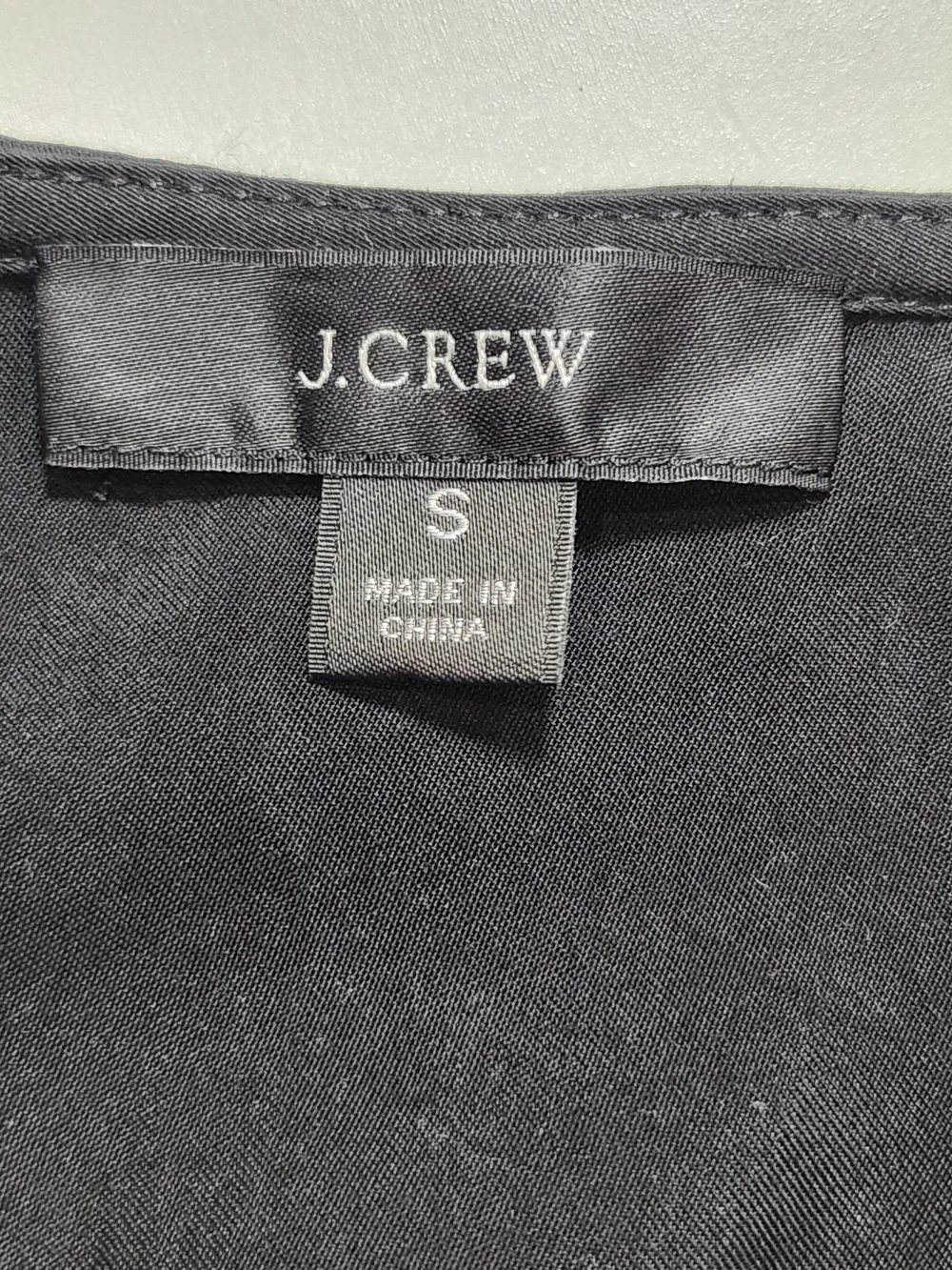 J.Crew Black Silk-Touch Lyocell Wrap Mini Dress Size S Long Sleeve V-Neck